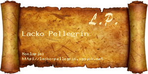 Lacko Pellegrin névjegykártya