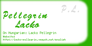pellegrin lacko business card